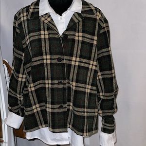 🌞 CJ Banks plaid button down blazer